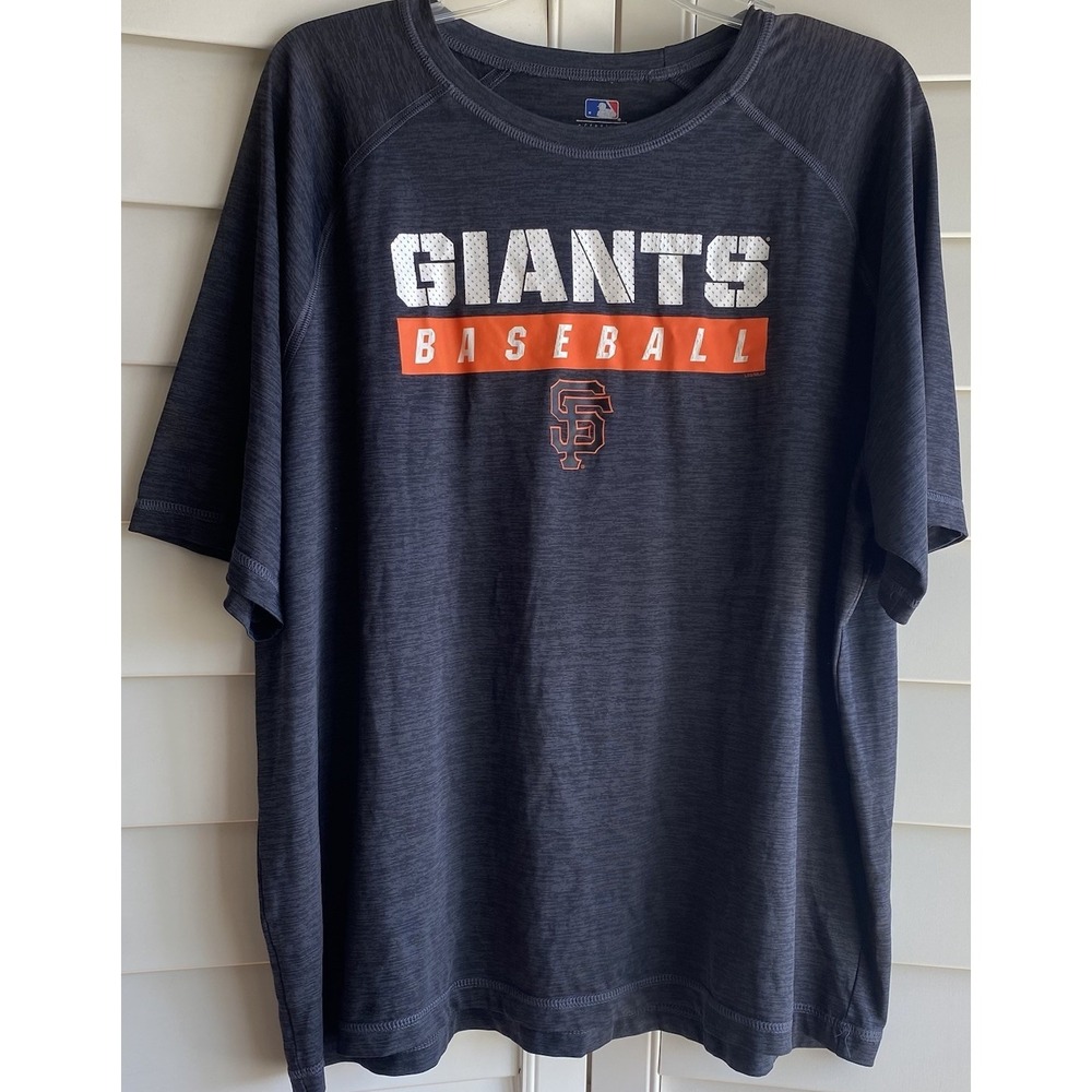 San Francisco Giants Basebal Men 2XLl Black Gray T-Shirt MLB Genuine Merchandise